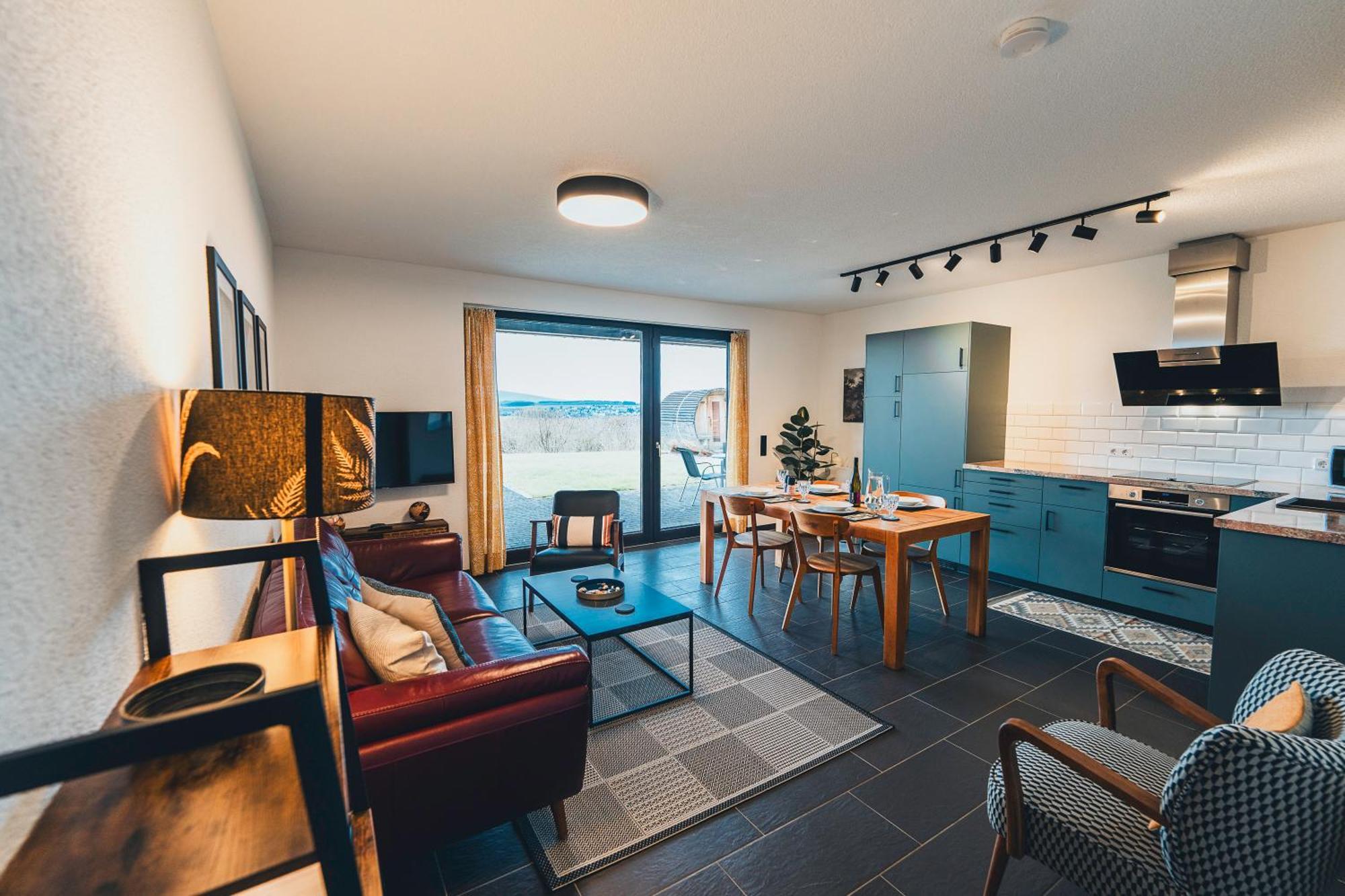 Hunsrueck Valley View Apartment With Cedar Sauna Bruschied Exteriér fotografie