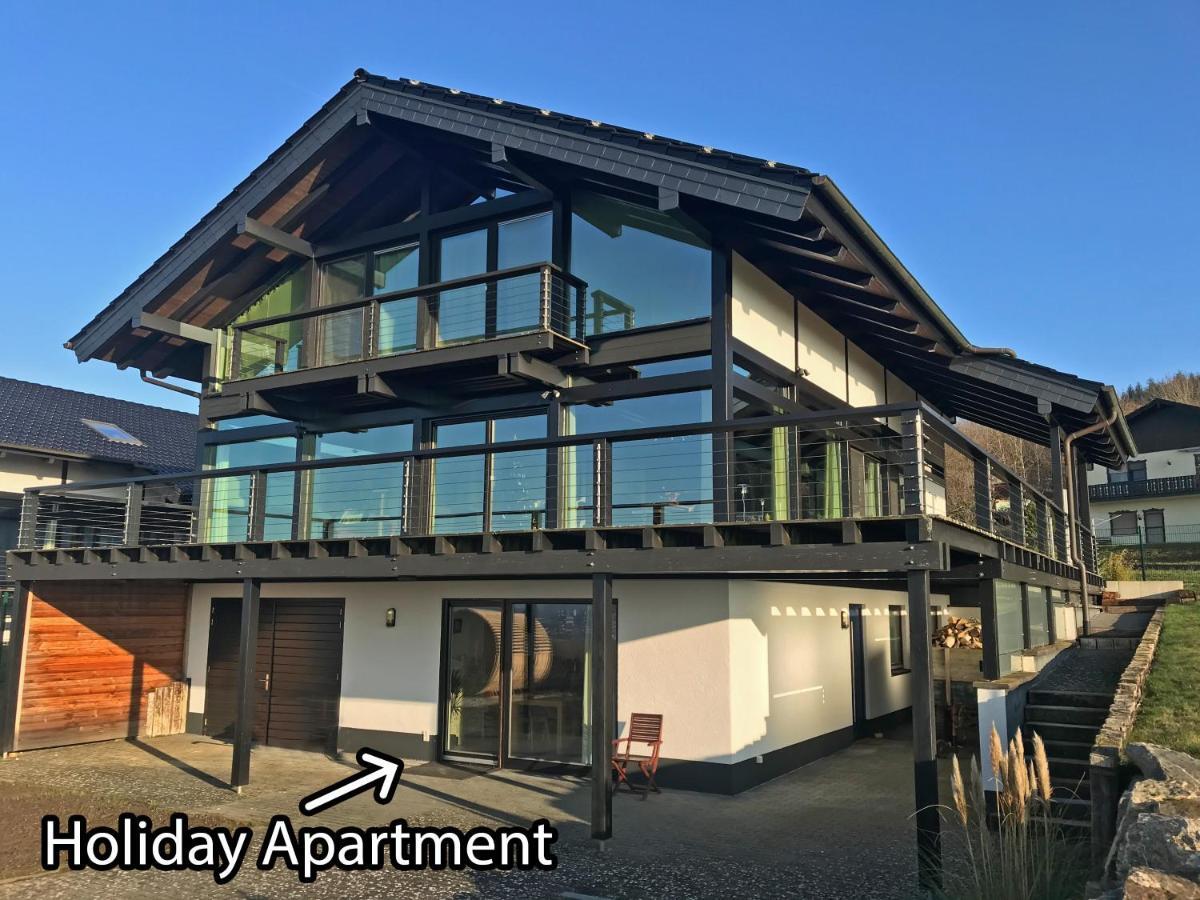 Hunsrueck Valley View Apartment With Cedar Sauna Bruschied Exteriér fotografie